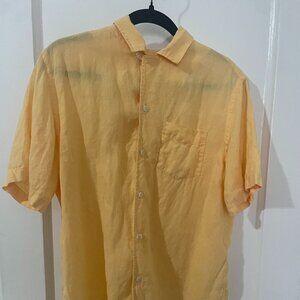 Todd Snyder Linen Shirt Yellow Medium